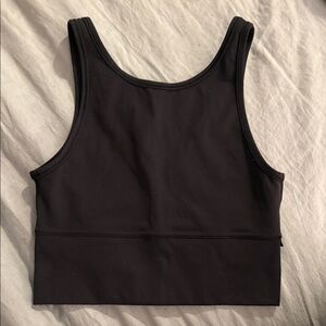 Black Sleeveless Crop Top